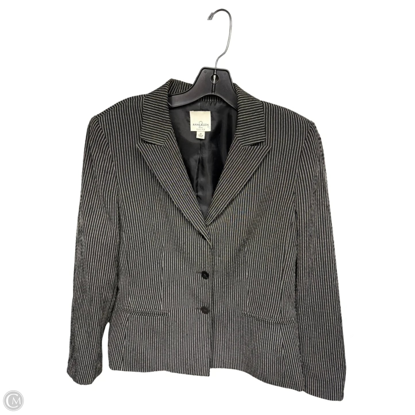 Blazer By Anne Klein In Striped Pattern, Size: 12