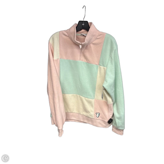 Jacket Fleece By Cmc In Green & Pink, Size: L