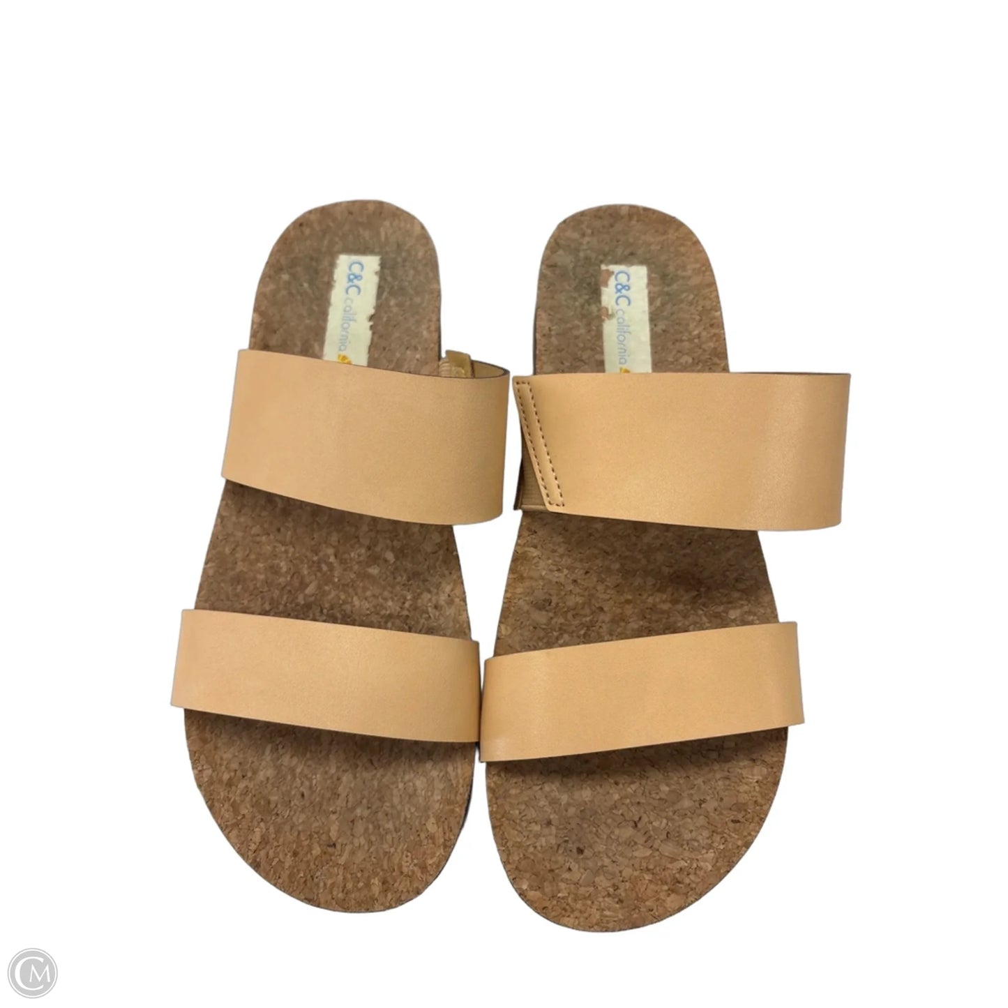 Sandals Heels Wedge By C And C In Orange, Size: 8