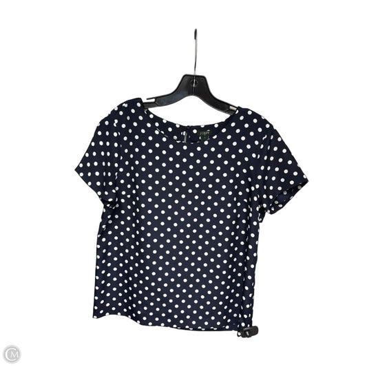 Top Short Sleeve By J. Crew In Polkadot Pattern, Size: S