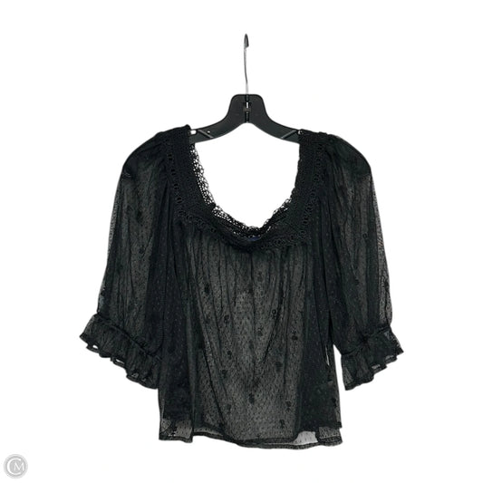 Top Short Sleeve By Gap In Black, Size: L