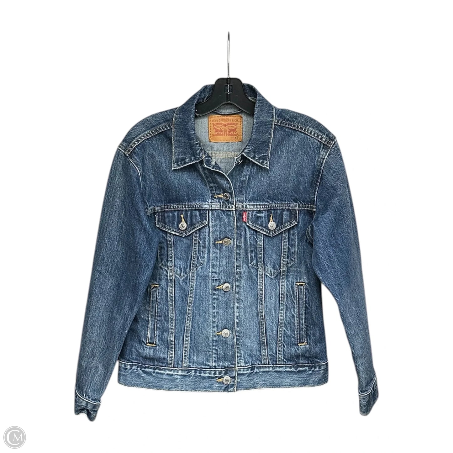 Jacket Denim By Levis In Blue Denim, Size: Xs