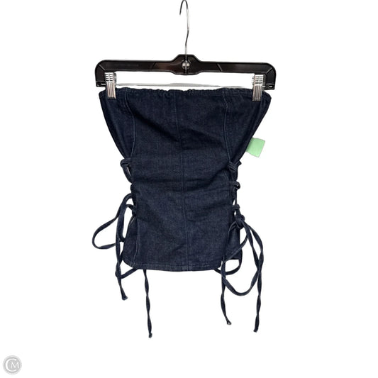 Top Sleeveless By Superdown In Blue Denim, Size: M