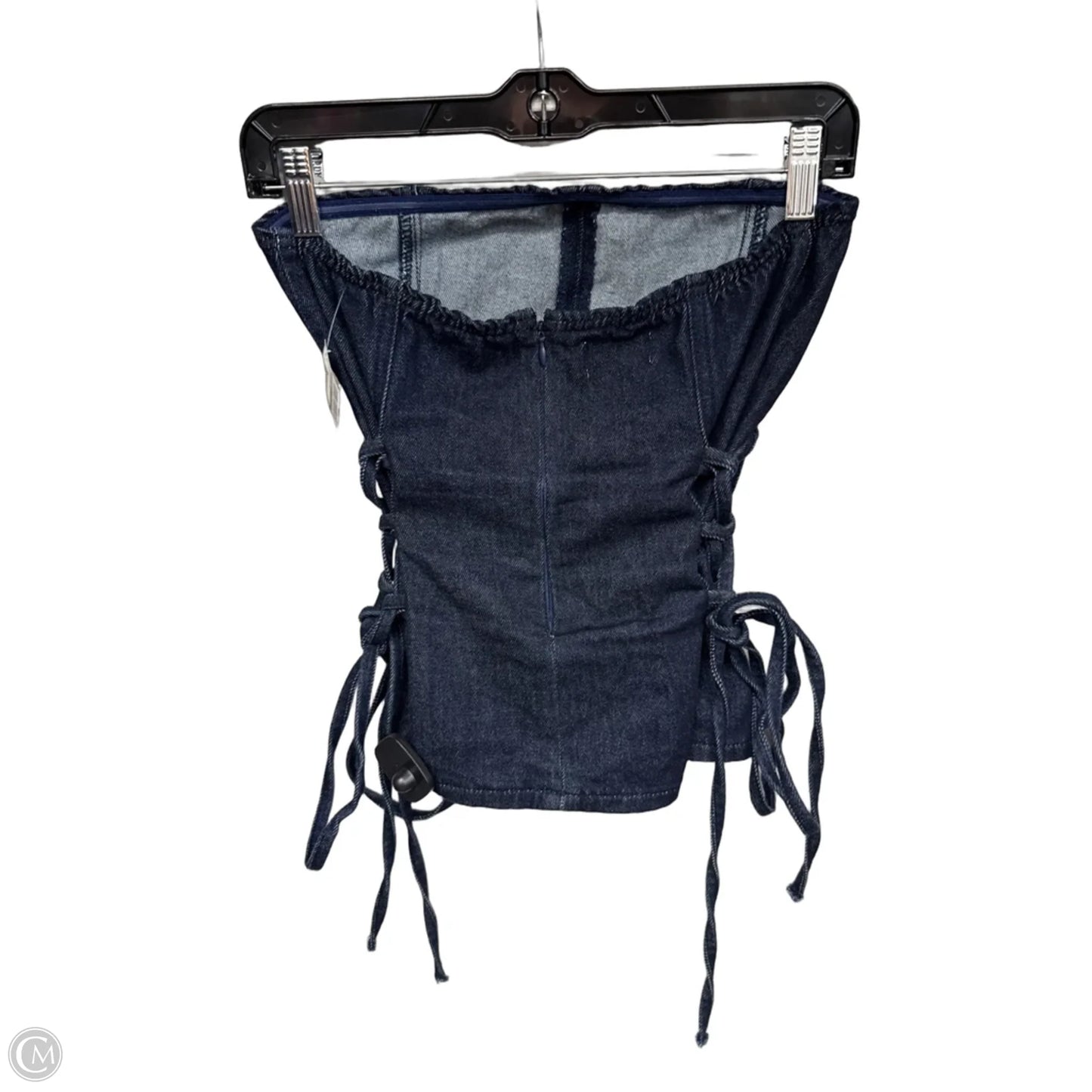 Top Sleeveless By Superdown In Blue Denim, Size: M