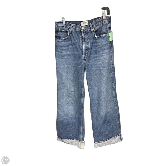 Jeans Wide Leg By Agolde In Blue Denim, Size: 8