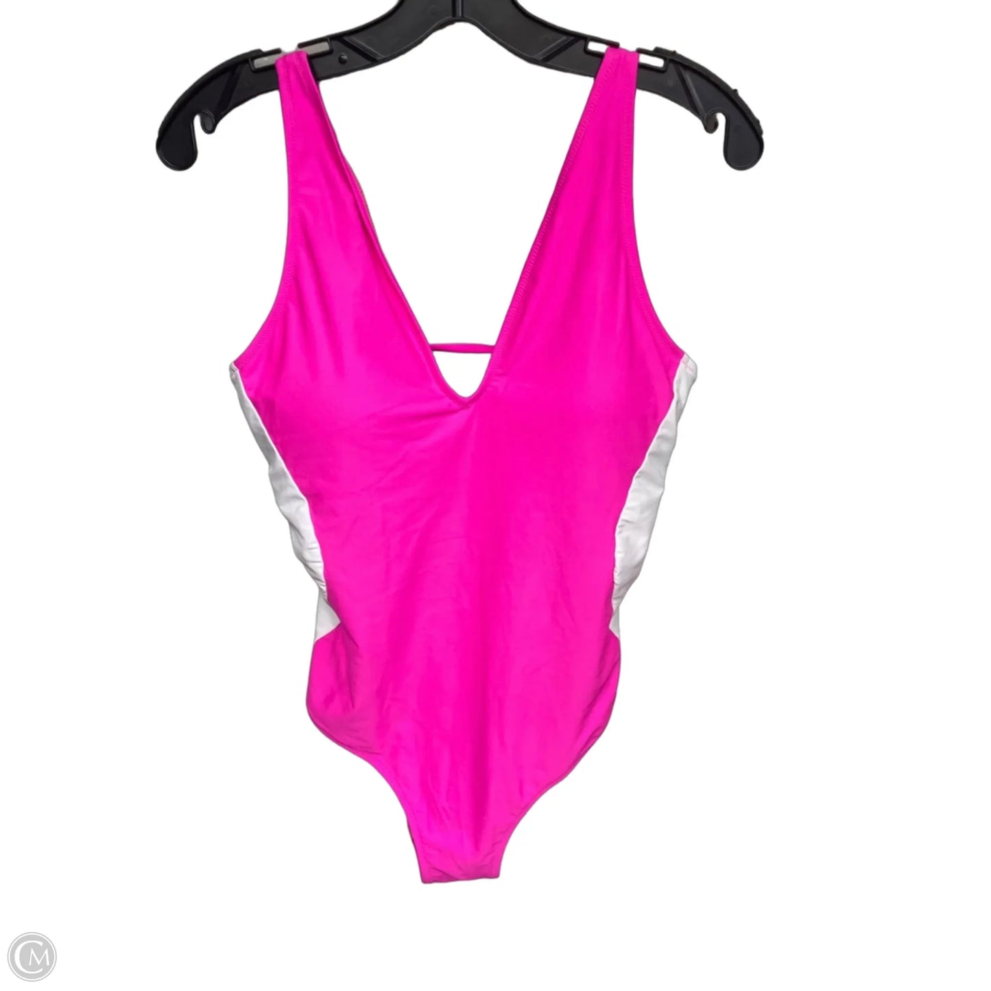 Swimsuit By Clothes Mentor In Pink & White, Size: L