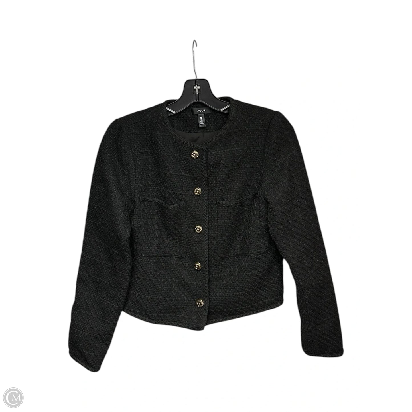 Blazer By Aqua In Black & Gold, Size: Xs
