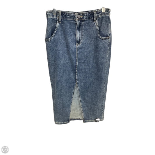 Skirt Midi By Clothes Mentor In Blue Denim, Size: 8