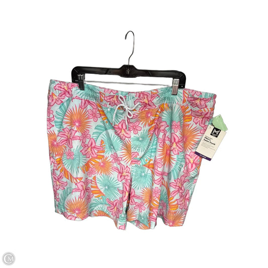 Swimsuit Bottom By Members Mark In Green & Pink, Size: Xxl