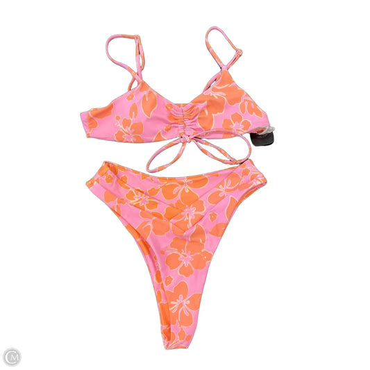 Swimsuit 2pc By Clothes Mentor In Orange & Pink, Size: M