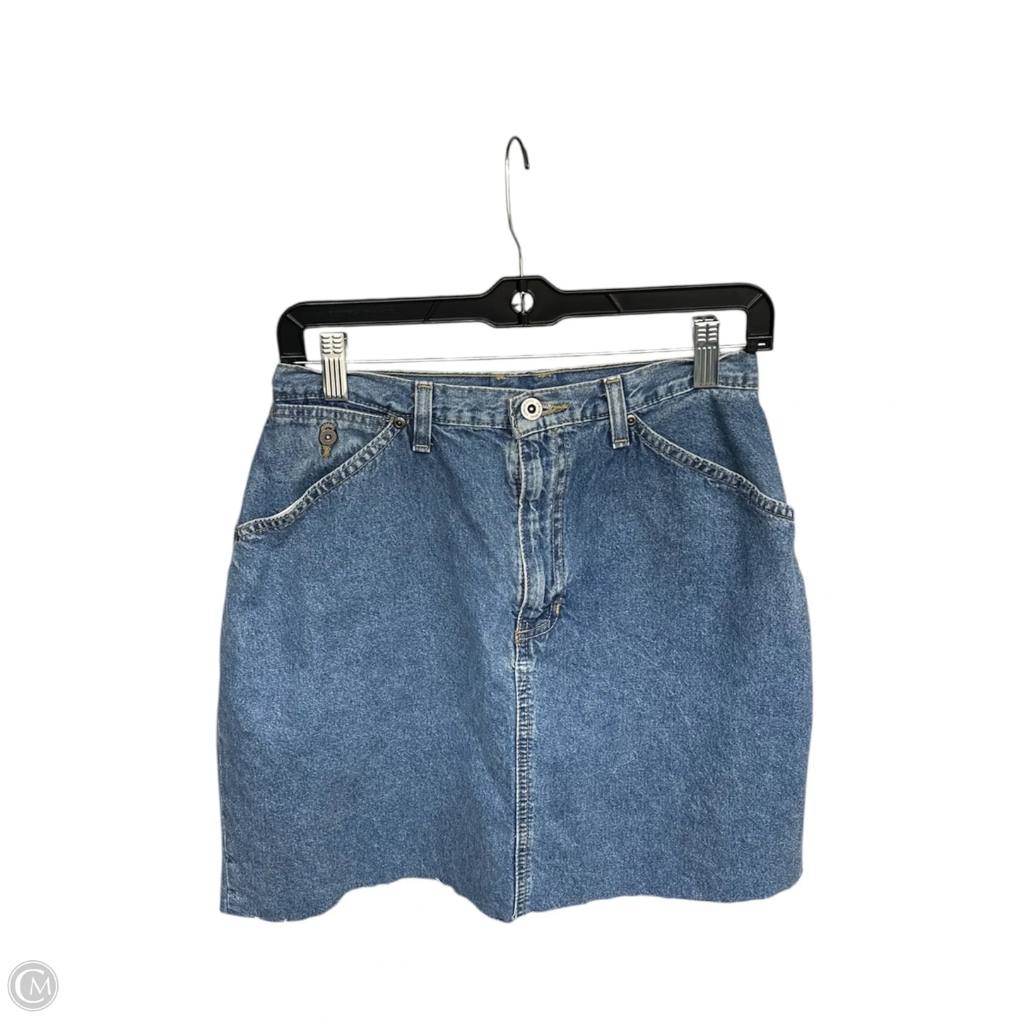 Skirt Midi By Liz Claiborne In Blue Denim, Size: 8
