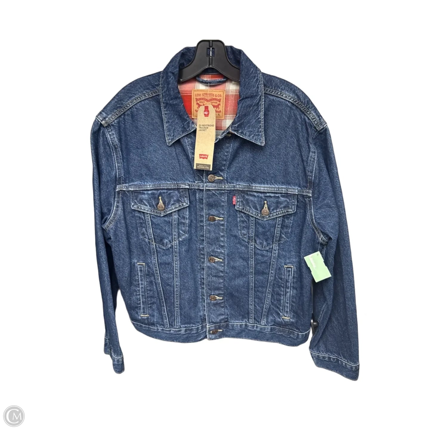 Jacket Denim By Levis In Blue Denim, Size: Xl