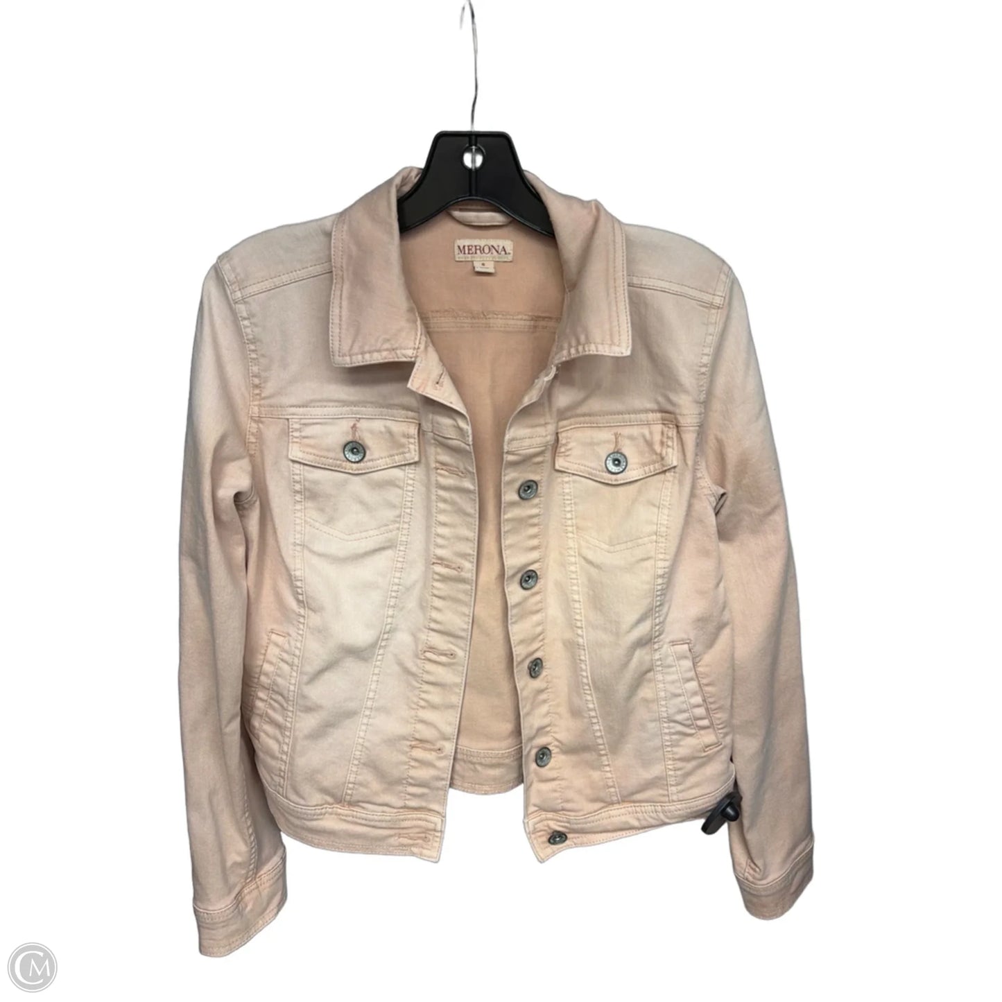 Jacket Denim By Merona In Pink Denim, Size: S
