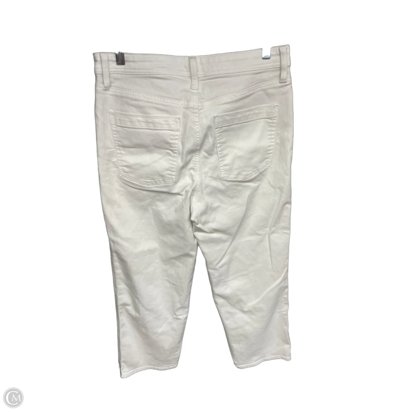 Jeans Cropped By Talbots In White Denim, Size: 8