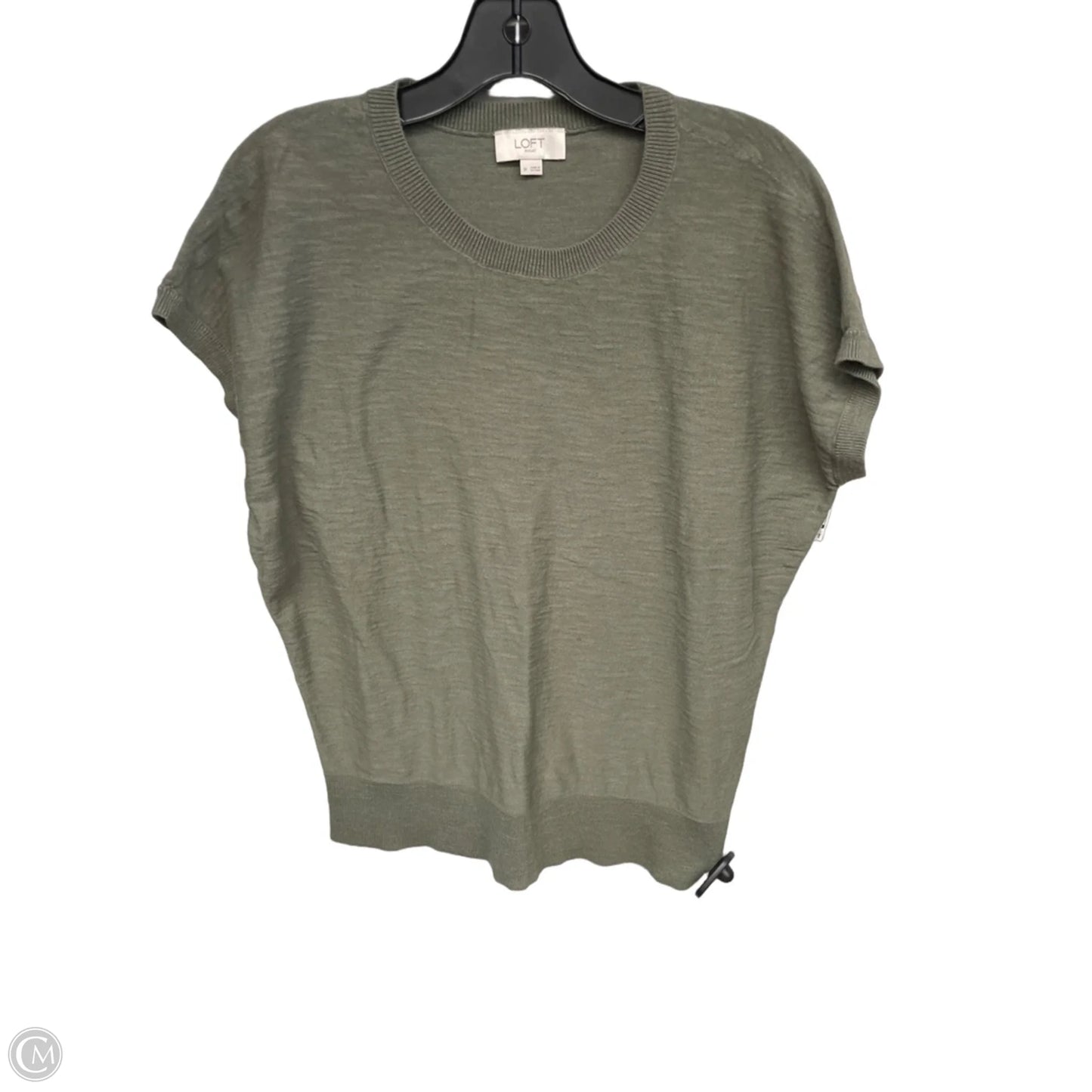 Top Short Sleeve By Loft In Green, Size: M