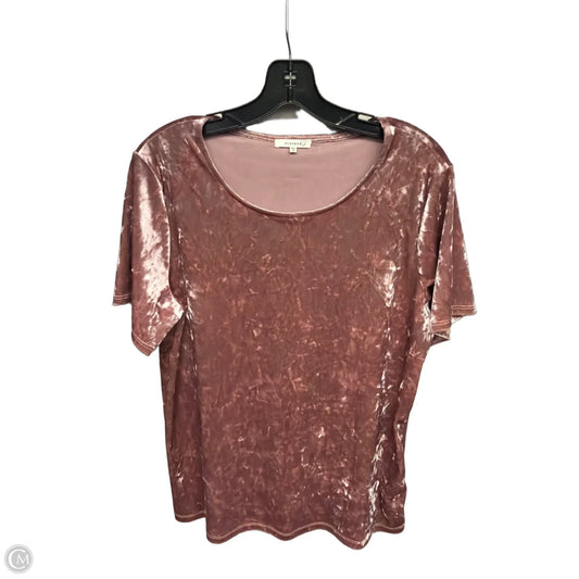 Top Short Sleeve By Pleione In Mauve, Size: M