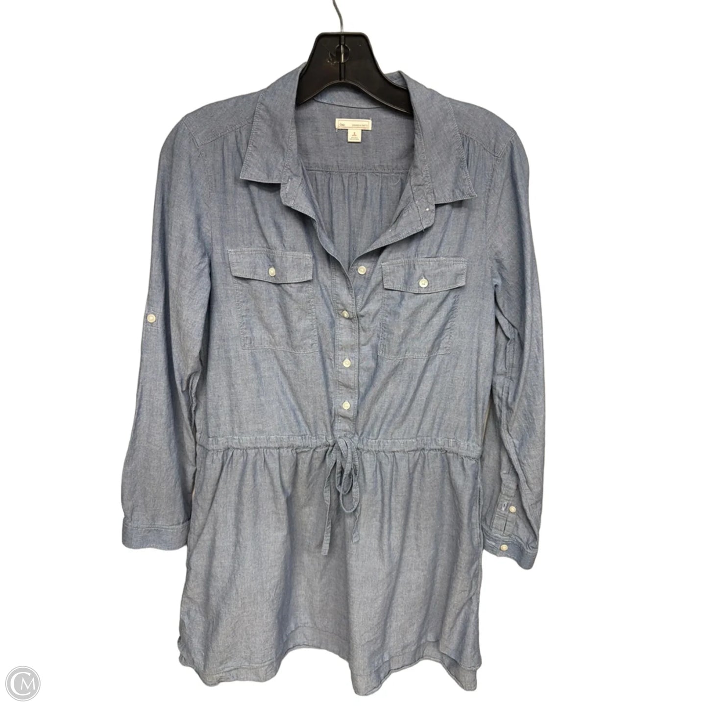 Dress Casual Midi By Gap In Blue, Size: S