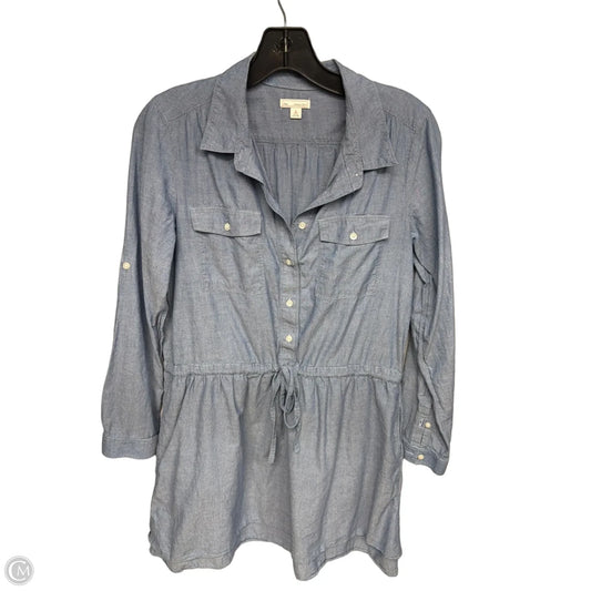 Dress Casual Midi By Gap In Blue, Size: S