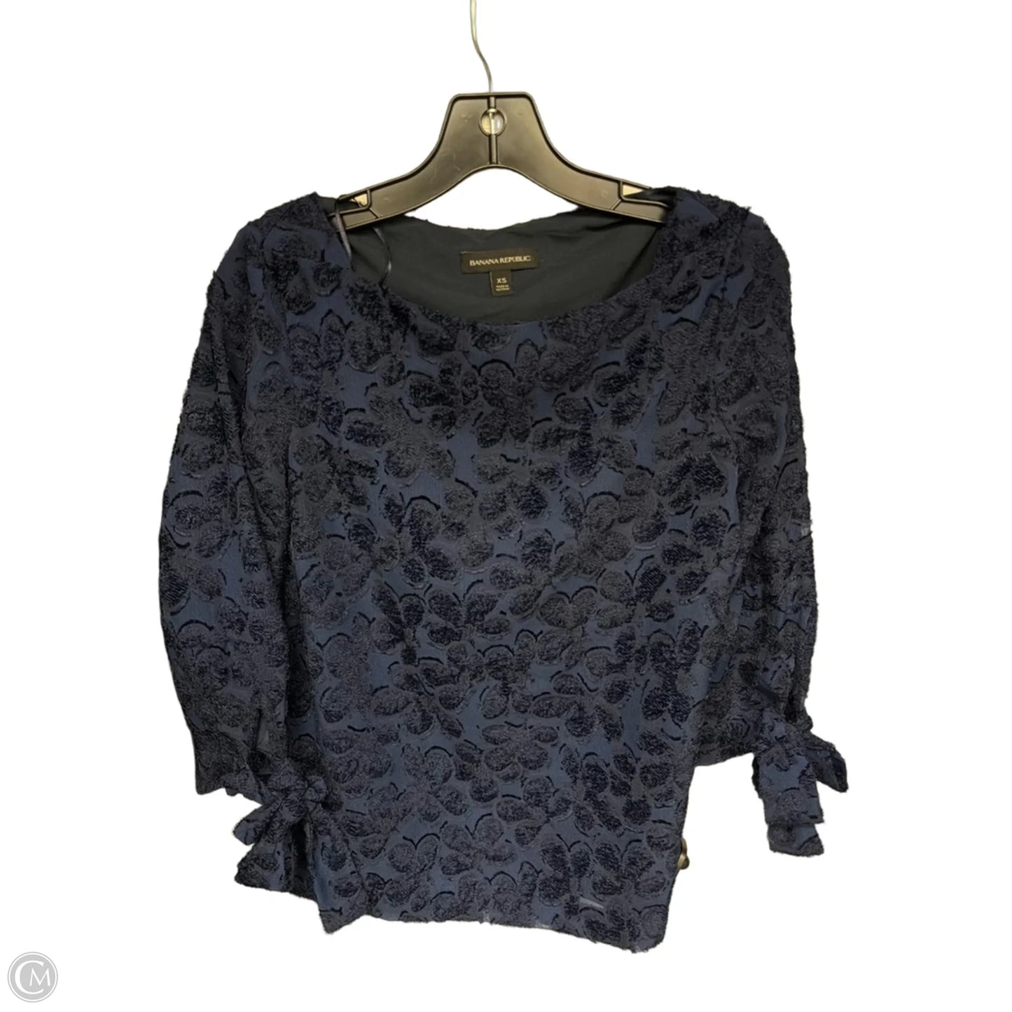 Top 3/4 Sleeve By Banana Republic In Navy, Size: Xs