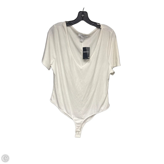 Bodysuit  By Forever 21 In Cream, Size: 3x