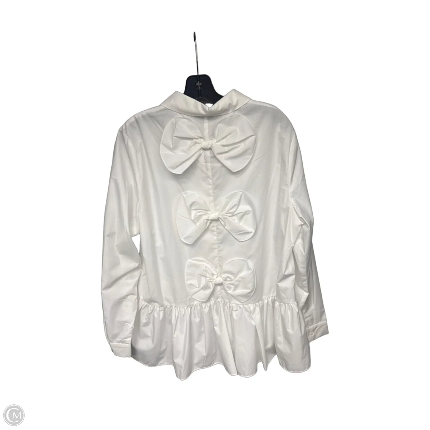 Blouse Long Sleeve By Mare Mare In White, Size: L