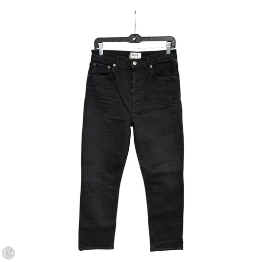 Jeans Straight By Agolde In Black Denim, Size: 6