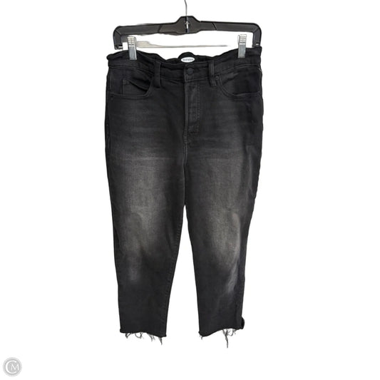 Jeans Straight By Old Navy In Black Denim, Size: 8