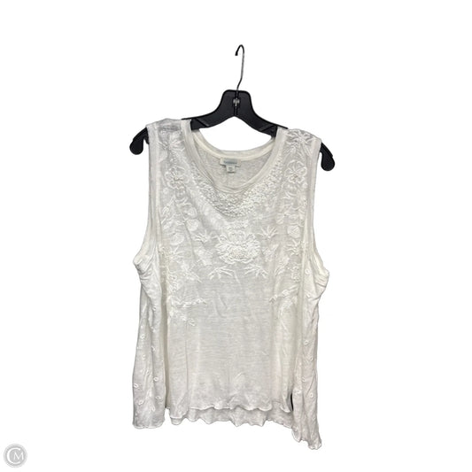 Top Sleeveless By Sundance In White, Size: Xxl