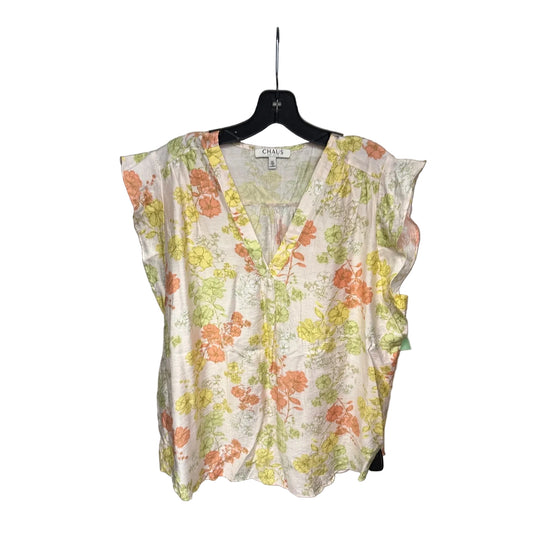 Top Sleeveless By Chaus In Orange & Yellow, Size: Xl