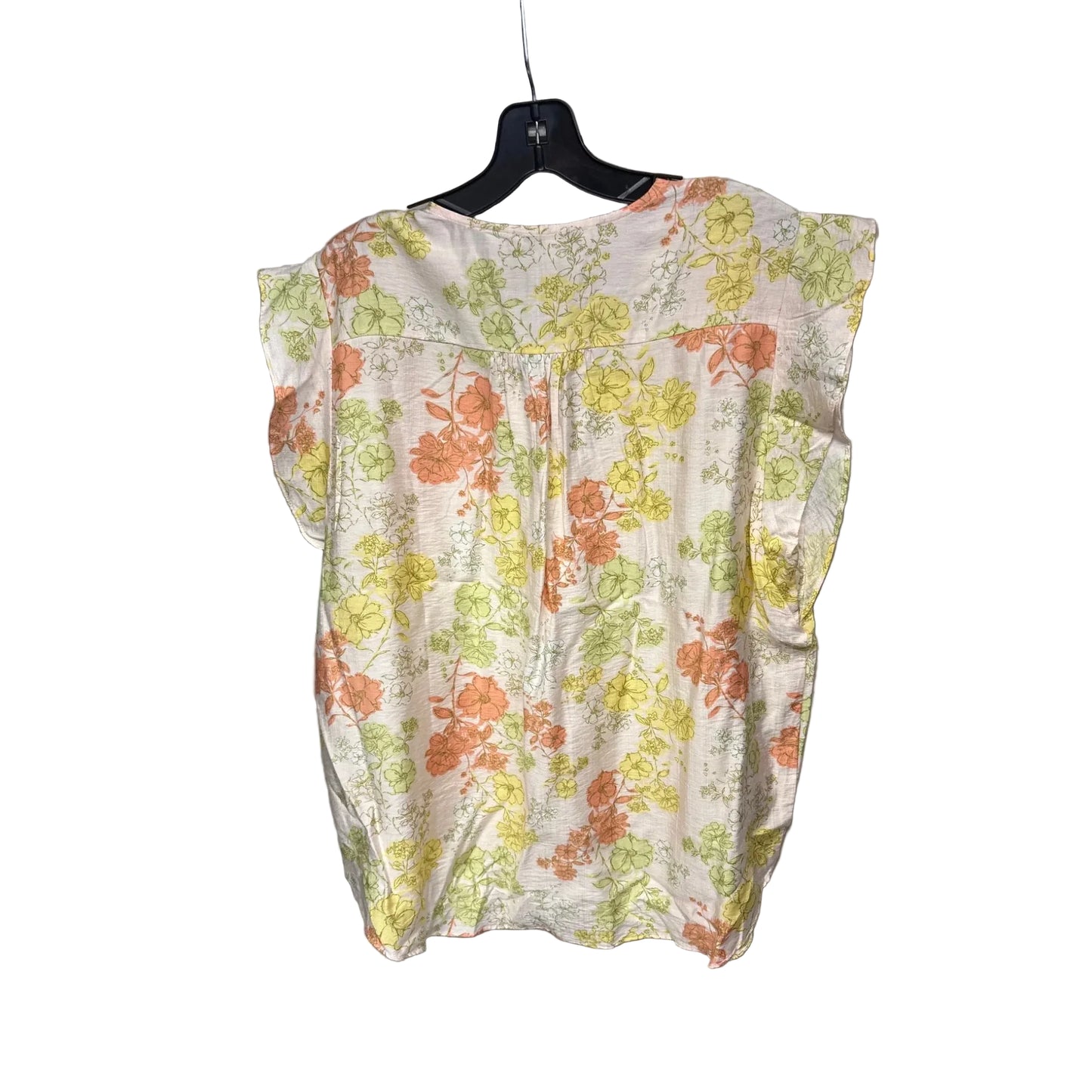 Top Sleeveless By Chaus In Orange & Yellow, Size: Xl