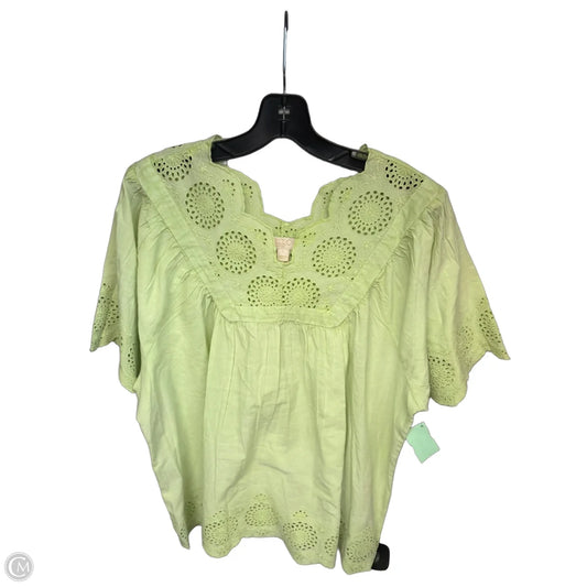 Top Short Sleeve By Logo In Green, Size: L