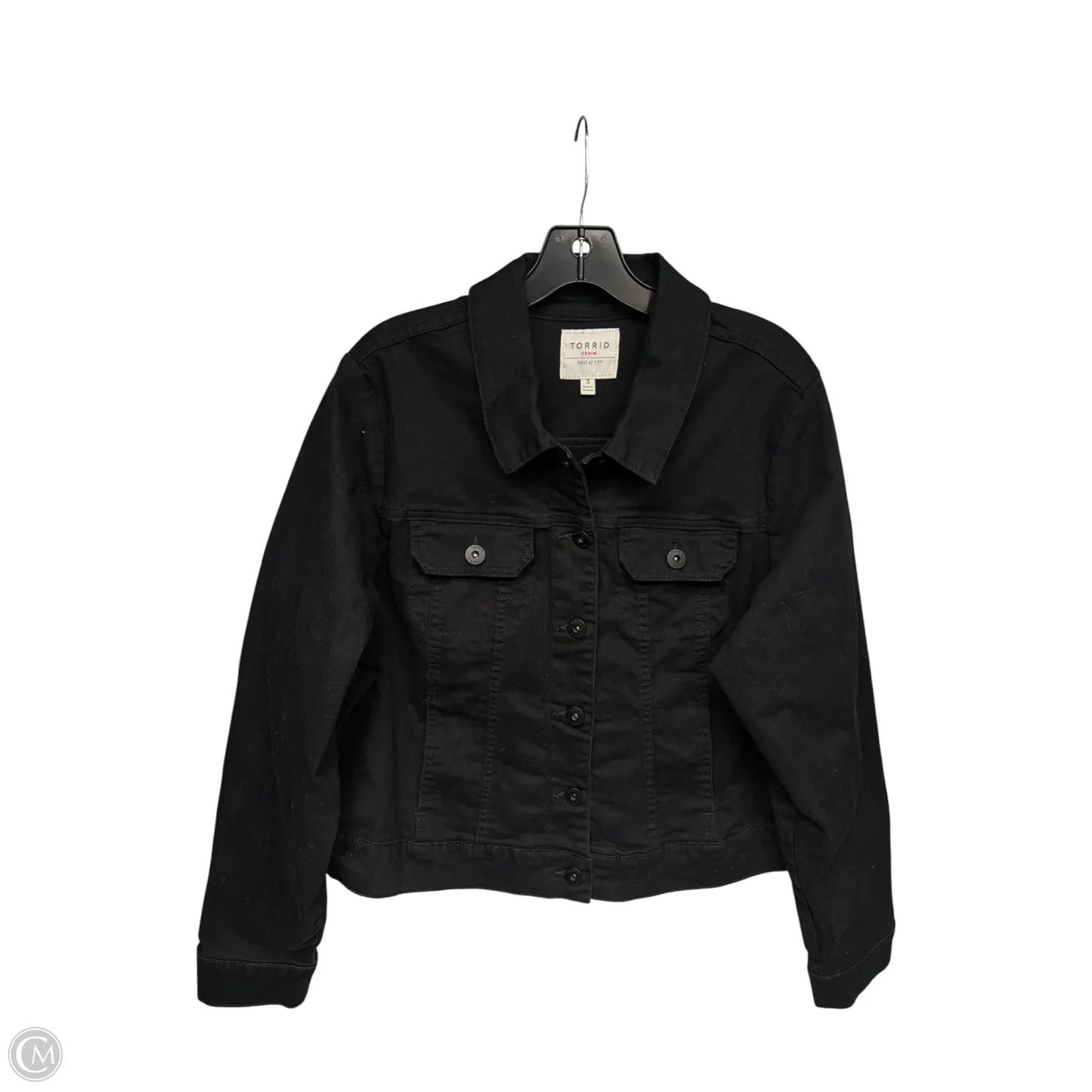 Jacket Denim By Torrid In Black Denim, Size: 3x