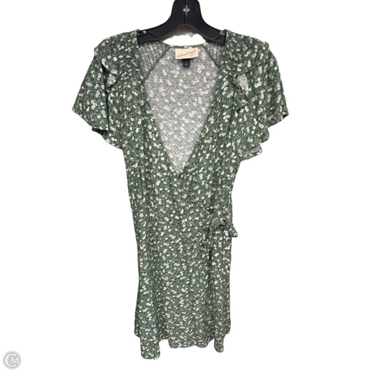 Dress Casual Midi By Universal Thread In Green & White, Size: S