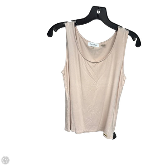 Top Sleeveless By Calvin Klein In Pink, Size: M