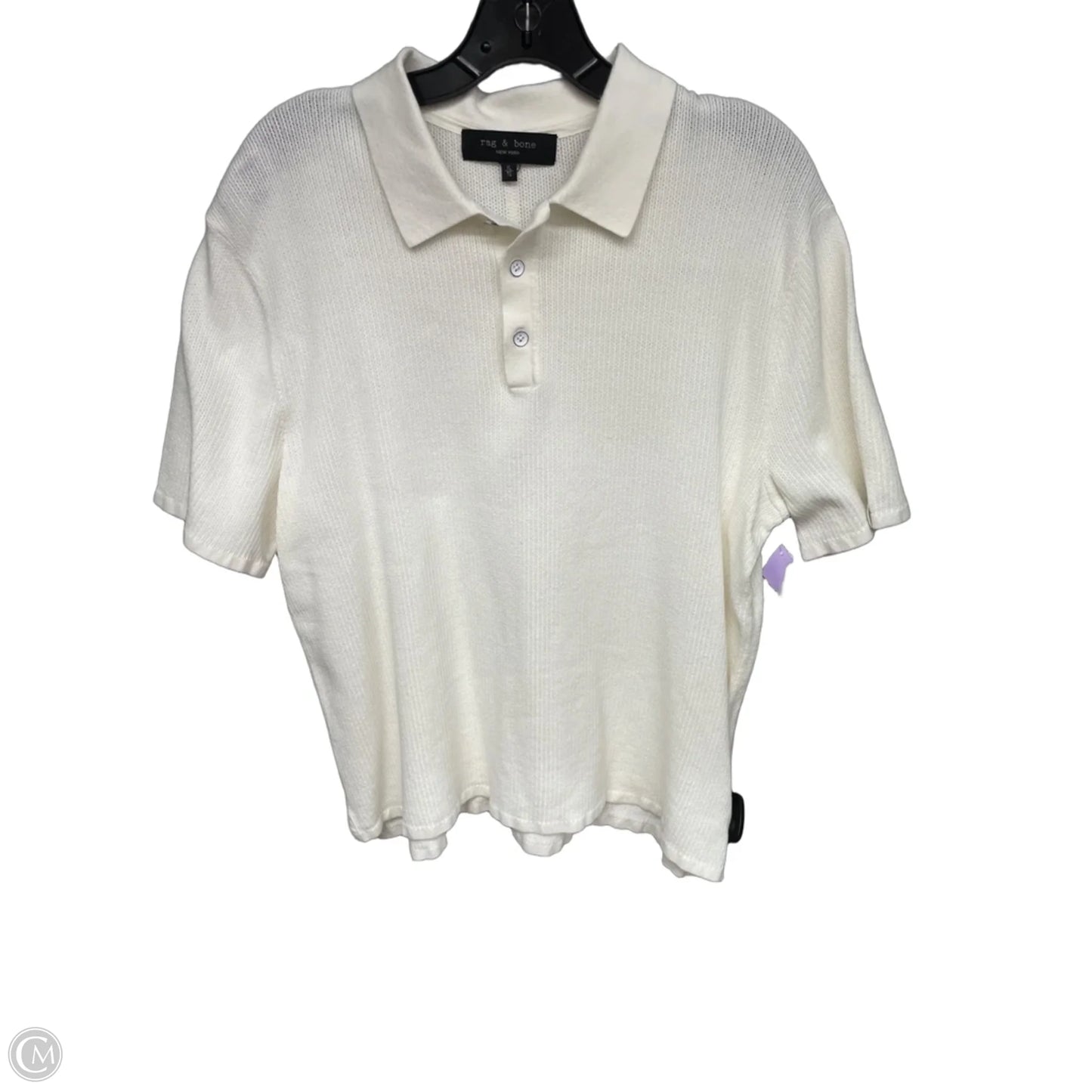 Top Short Sleeve By Rag And Bone In Cream, Size: Xl