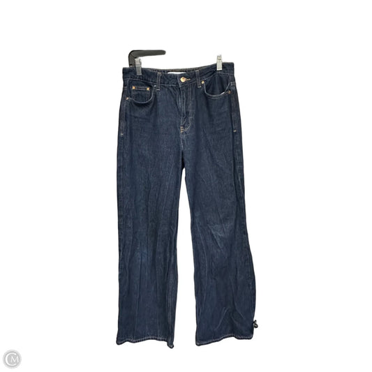 Jeans Wide Leg By Zara In Blue Denim, Size: 4