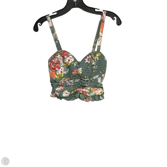 Top Sleeveless By Clothes Mentor In Green & Orange, Size: M