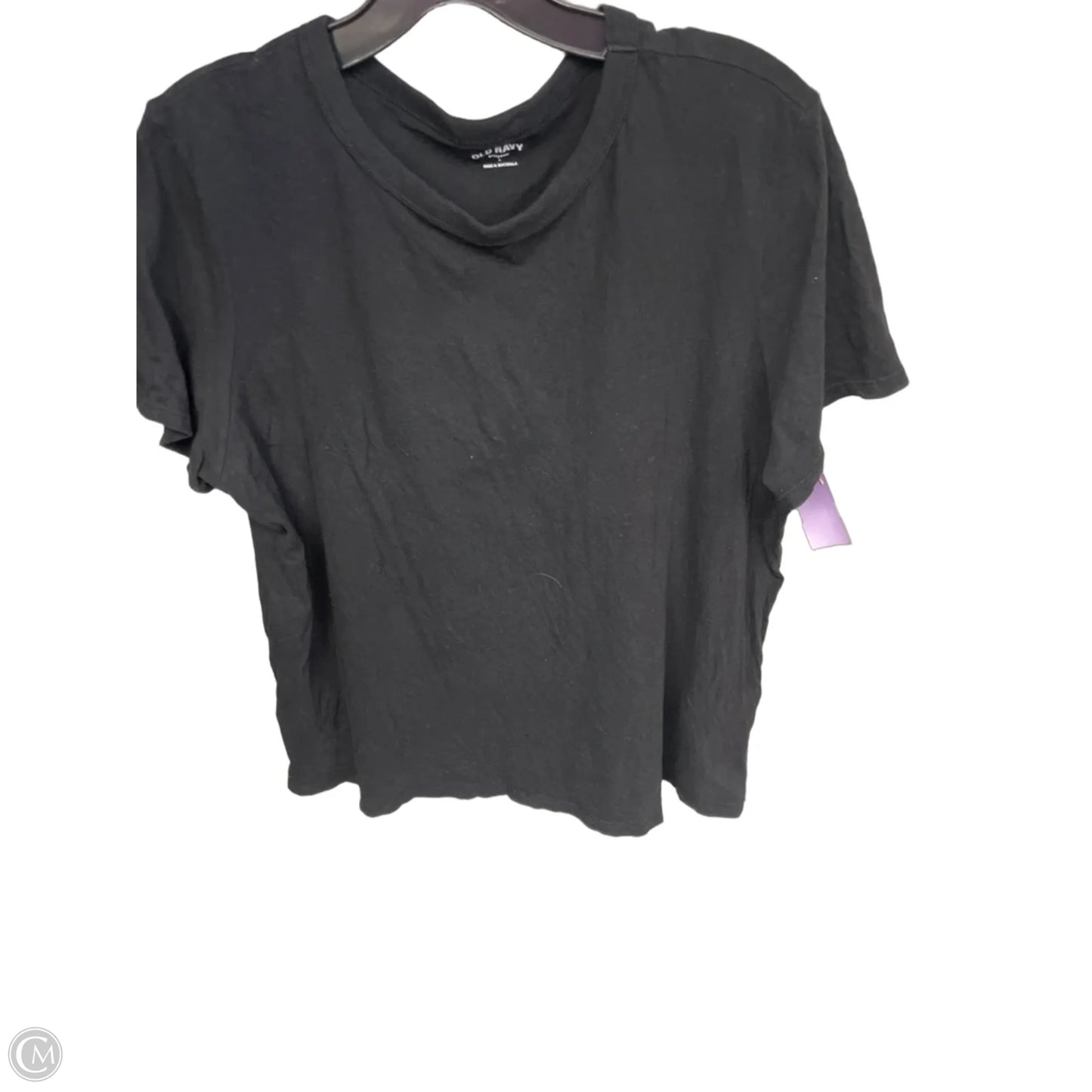 Top Short Sleeve Basic By Old Navy In Black, Size: L
