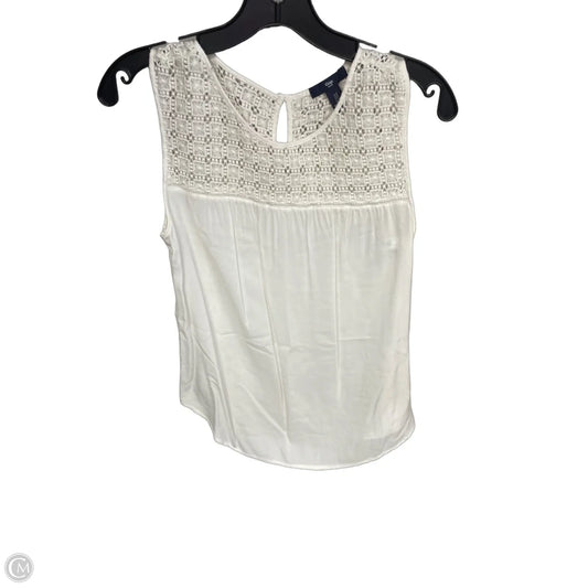 Top Sleeveless By Gap In White, Size: S