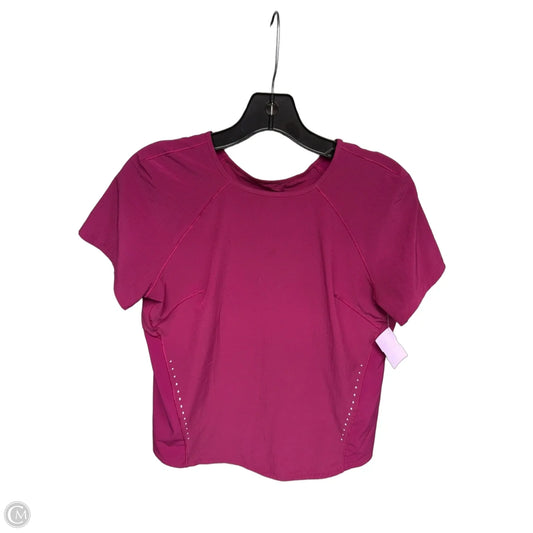 Athletic Top Short Sleeve By Lululemon In Pink, Size: 4