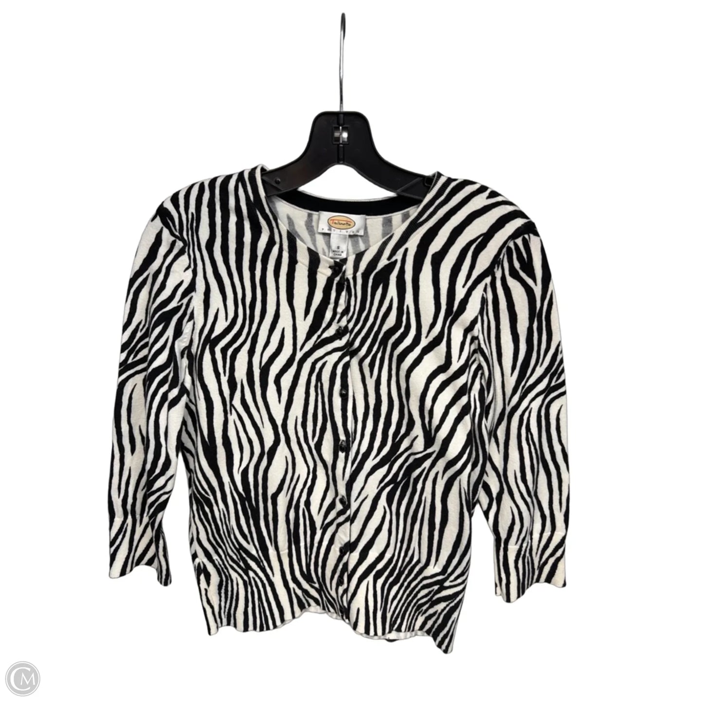 Cardigan By Talbots In Zebra Print, Size: S