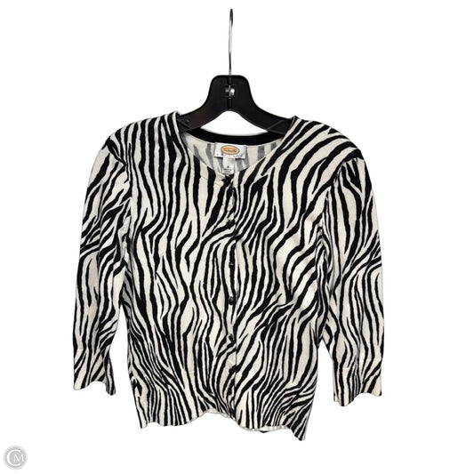 Cardigan By Talbots In Zebra Print, Size: S