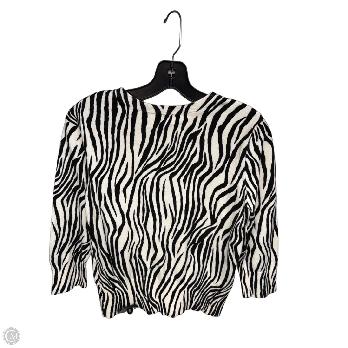 Cardigan By Talbots In Zebra Print, Size: S
