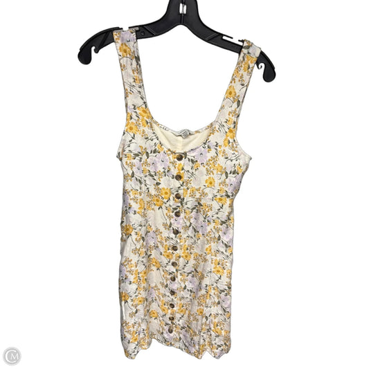Dress Casual Midi By American Eagle In Purple & Yellow, Size: M