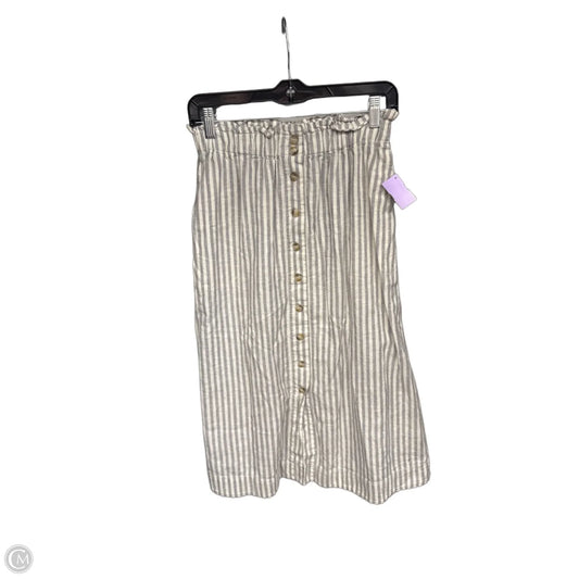 Skirt Midi By Madewell In Striped Pattern, Size: Xs