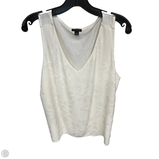 Top Sleeveless By Ann Taylor In Cream, Size: L