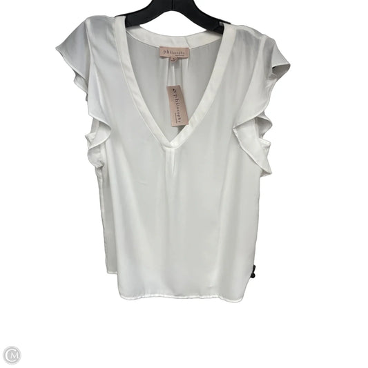 Top Sleeveless By Philosophy In White, Size: M