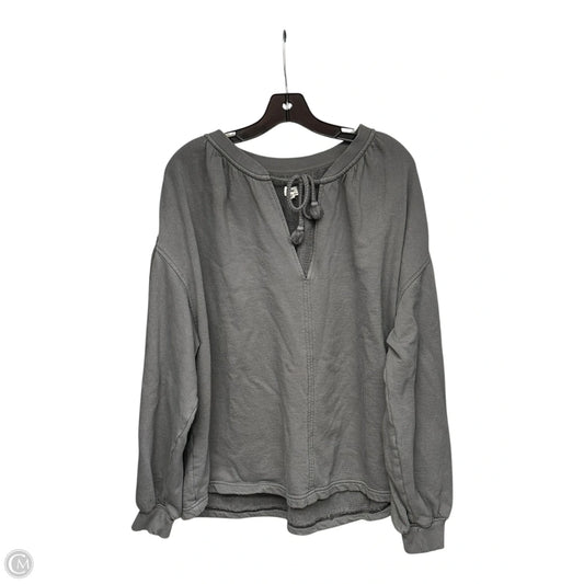 Sweatshirt Crewneck By Aerie In Grey, Size: M