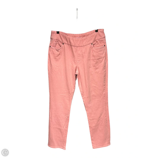 Jeans Straight By Coldwater Creek In Pink Denim, Size: 14