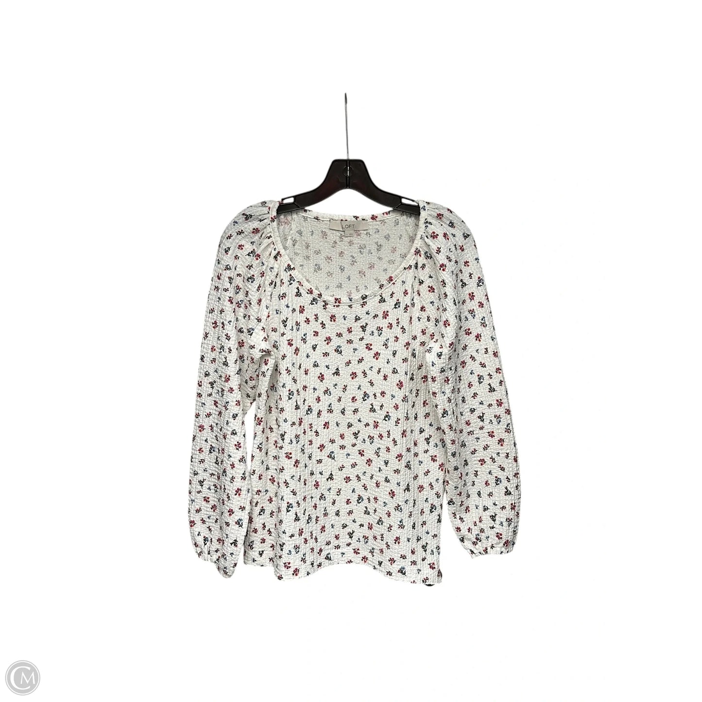 Top Long Sleeve By Loft In Floral Print, Size: S